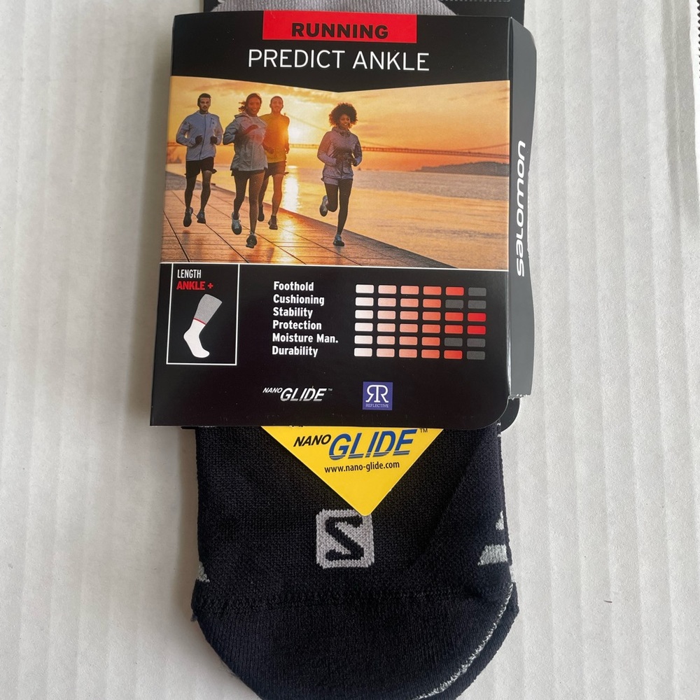 SALOMON PREDICT ANKLE Men's Running Socks Large NEW - Picture 2 of 7